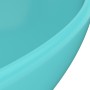 Luxury oval washbasin in light green matte ceramic, 40x33 cm. by vidaXL, Sinks - Ref: Foro24-146925, Price: 45,90 €, Discount: %