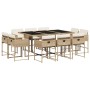 Set comedor de jardín 11 pzas con cojines ratán sintético beige de , Conjuntos de jardín - Ref: Foro24-3278157, Precio: 558,7...