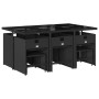 Set de comedor jardín 11 pzas con cojines ratán sintético negro de , Conjuntos de jardín - Ref: Foro24-3277914, Precio: 518,1...
