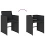 11-teiliges Garten-Essset mit schwarzen synthetischen Rattankissen von , Gartensets - Ref: Foro24-3277914, Preis: 518,82 €, R...