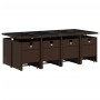 Gartenmöbel-Set 13-teilig und braune synthetische Rattankissen von , Gartensets - Ref: Foro24-3277748, Preis: 791,15 €, Rabat...