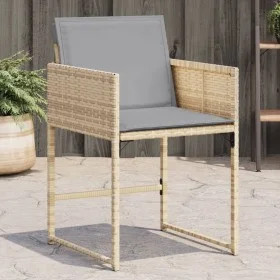 Gartensofas mit Kissen, 4 Stück, aus synthetischem Rattan in Beige-Mix. von , Gartenstühle - Ref: Foro24-4007481, Preis: 208,...