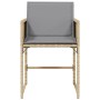 Sillones jardín con cojines 4 uds ratán sintético beige mezcla by , Garden chairs - Ref: Foro24-4007481, Price: 123,90 €, Dis...