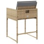 Gartensofas mit Kissen, 4 Stück, aus synthetischem Rattan in Beige-Mix. von , Gartenstühle - Ref: Foro24-4007481, Preis: 123,...