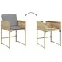 Gartensofas mit Kissen, 4 Stück, aus synthetischem Rattan in Beige-Mix. von , Gartenstühle - Ref: Foro24-4007481, Preis: 208,...