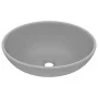 Luxus ovale Keramikspüle hell mattgrau 40x33 cm von vidaXL, Sinkt - Ref: Foro24-146927, Preis: 61,99 €, Rabatt: %