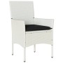 Set comedor jardín 5 pzas cojines ratán sintético vidrio blanco de , Conjuntos de jardín - Ref: Foro24-3278581, Precio: 384,9...