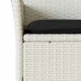 Garten-Essgruppe, 5-teilig, mit synthetischem Rattan, weißen Kissen und Glasplatte. von , Gartensets - Ref: Foro24-3278581, P...