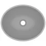 Luxury oval washbasin in light gray matte ceramic, 40x33 cm. by vidaXL, Sinks - Ref: Foro24-146927, Price: 61,99 €, Discount: %