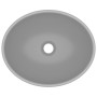 Luxus ovale Keramikspüle hell mattgrau 40x33 cm von vidaXL, Sinkt - Ref: Foro24-146927, Preis: 63,07 €, Rabatt: %