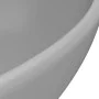 Luxury oval washbasin in light gray matte ceramic, 40x33 cm. by vidaXL, Sinks - Ref: Foro24-146927, Price: 61,99 €, Discount: %