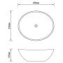 Luxury oval washbasin in light gray matte ceramic, 40x33 cm. by vidaXL, Sinks - Ref: Foro24-146927, Price: 61,99 €, Discount: %
