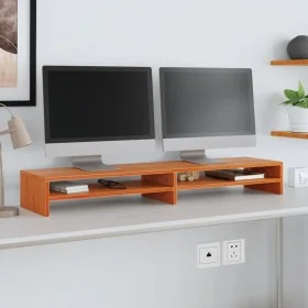 Massive Kiefernholz-Monitorständer in brauner Wachsoptik, 100x24x13 cm. von , TV-Möbel - Ref: Foro24-847163, Preis: 33,95 €, ...