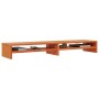 Soporte de monitor madera maciza pino marrón cera 100x24x13 cm de , Muebles TV - Ref: Foro24-847163, Precio: 34,17 €