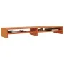 Soporte de monitor madera maciza pino marrón cera 100x24x13 cm de , Muebles TV - Ref: Foro24-847163, Precio: 33,95 €, Descuen...