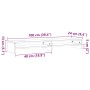 Soporte de monitor madera maciza pino marrón cera 100x24x13 cm de , Muebles TV - Ref: Foro24-847163, Precio: 34,17 €