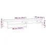 Soporte de monitor madera maciza pino marrón cera 100x24x13 cm de , Muebles TV - Ref: Foro24-847163, Precio: 33,95 €, Descuen...