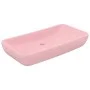 Luxury rectangular matte pink ceramic washbasin 71x38 cm by vidaXL, Sinks - Ref: Foro24-146955, Price: 63,89 €, Discount: %