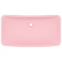 Luxury rectangular matte pink ceramic washbasin 71x38 cm by vidaXL, Sinks - Ref: Foro24-146955, Price: 64,47 €, Discount: %