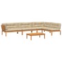 Garten-Palettensofa-Set mit 5-teiligen Kissen aus Akazienholz. von , Outdoor-Sofas - Ref: Foro24-3209513, Preis: 951,75 €, Ra...