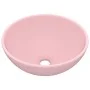 Luxury round matte pink ceramic washbasin 32.5x14 cm by vidaXL, Sinks - Ref: Foro24-146966, Price: 71,91 €, Discount: %
