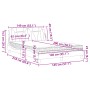 Bed with brown synthetic leather mattress 140x200 cm by , Beds and slatted bases - Ref: Foro24-3208798, Price: 426,31 €, Disc...