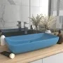 Lavabo de lujo de cerámica rectangular azul claro mate 71x38 cm by vidaXL, Sinks - Ref: Foro24-146956, Price: 81,80 €, Discou...