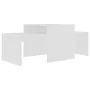 Couchtisch-Set aus weißem Sperrholz, 100 x 48 x 40 cm von vidaXL, Couchtisch - Ref: Foro24-802912, Preis: 48,78 €, Rabatt: %