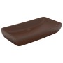 Matte dark brown rectangular ceramic luxury washbasin 71x38 cm by vidaXL, Sinks - Ref: Foro24-146962, Price: 82,76 €, Discoun...