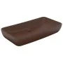 Matte dark brown rectangular ceramic luxury washbasin 71x38 cm by vidaXL, Sinks - Ref: Foro24-146962, Price: 82,10 €, Discoun...