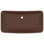 Mattes dunkelbraunes rechteckiges Keramik-Luxuswaschbecken 71x38 cm von vidaXL, Sinkt - Ref: Foro24-146962, Preis: 82,10 €, R...
