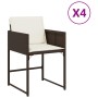 Gartenstühle mit Kissen 4 Stück braunes synthetisches Rattan von , Gartenstühle - Ref: Foro24-4007478, Preis: 123,58 €, Rabat...