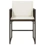Garden chairs with cushions 4 units brown synthetic rattan by , Garden chairs - Ref: Foro24-4007478, Price: 207,55 €, Discoun...