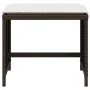 Garden stools with cushions 4 pcs brown PE rattan 40x40x35 cm by , Outdoor ottomans - Ref: Foro24-4007486, Price: 114,68 €, D...