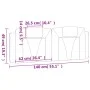 Gepolstertes Bettkopfteil aus Cappuccino-Kunstleder, 140 cm von , Kopf- und Fußteile - Ref: Foro24-374794, Preis: 47,37 €, Ra...