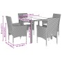 Garden dining set 5 pieces with white glass synthetic rattan cushions by , Garden sets - Ref: Foro24-3278614, Price: 331,33 €...
