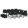 Set comedor de jardín con cojines 13 pzas ratán sintético negro de , Conjuntos de jardín - Ref: Foro24-3278106, Precio: 723,3...