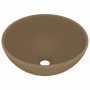 Luxuriöses rundes Keramikwaschbecken in Mattcreme, 32,5 x 14 cm von vidaXL, Sinkt - Ref: Foro24-146974, Preis: 62,87 €, Rabat...
