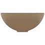 Luxuriöses rundes Keramikwaschbecken in Mattcreme, 32,5 x 14 cm von vidaXL, Sinkt - Ref: Foro24-146974, Preis: 62,87 €, Rabat...