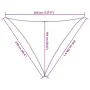 100% light gray oxford polyester sail awning 2.5x2.5x3.5 m by , Umbrellas - Ref: Foro24-4000911, Price: 22,41 €, Discount: %