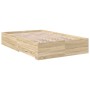 Estructura de cama Marrón 140 x 200 cm Madera contrachapada