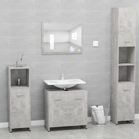 Conjunto de muebles de baño madera contrachapada gris hormigón