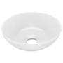 Rundes Badezimmerwaschbecken aus mattweißer Keramik von vidaXL, Sinkt - Ref: Foro24-146976, Preis: 66,20 €, Rabatt: %