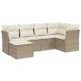 Juego de sofás jardín con cojines 6 pzas ratán sintético beige by , Garden sets - Ref: Foro24-3263174, Price: 426,07 €, Disco...