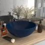 Lavabo de lujo redondo cerámica azul oscuro mate 32,5x14 cm de vidaXL, Lavabos - Ref: Foro24-146968, Precio: 58,72 €, Descuen...