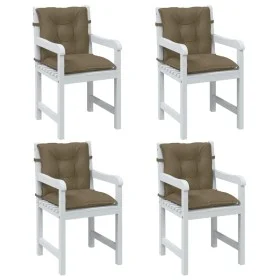 Niedrige Rückenkissen für Stühle, 4 Stück, Stoff Taupe Melange, 100x50x7 cm. von , Kissen für Stühle und Sofas - Ref: Foro24-...