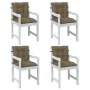 Niedrige Rückenkissen für Stühle, 4 Stück, Stoff Taupe Melange, 100x50x7 cm. von , Kissen für Stühle und Sofas - Ref: Foro24-...