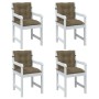 Niedrige Rückenkissen für Stühle, 4 Stück, Stoff Taupe Melange, 100x50x7 cm. von , Kissen für Stühle und Sofas - Ref: Foro24-...