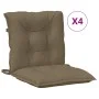 Cojines silla respaldo bajo 4 ud tela taupe melange 100x50x7 cm by , Cushions for chairs and sofas - Ref: Foro24-4002404, Pri...