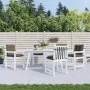 Cojines silla respaldo bajo 4 ud tela taupe melange 100x50x7 cm by , Cushions for chairs and sofas - Ref: Foro24-4002404, Pri...